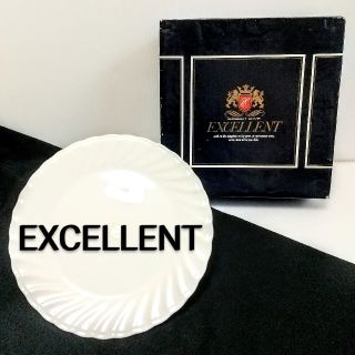 【新品未使用】EXCELLENT 平皿 ５客セット 電子レンジ対応 陶器/食器(陶芸)