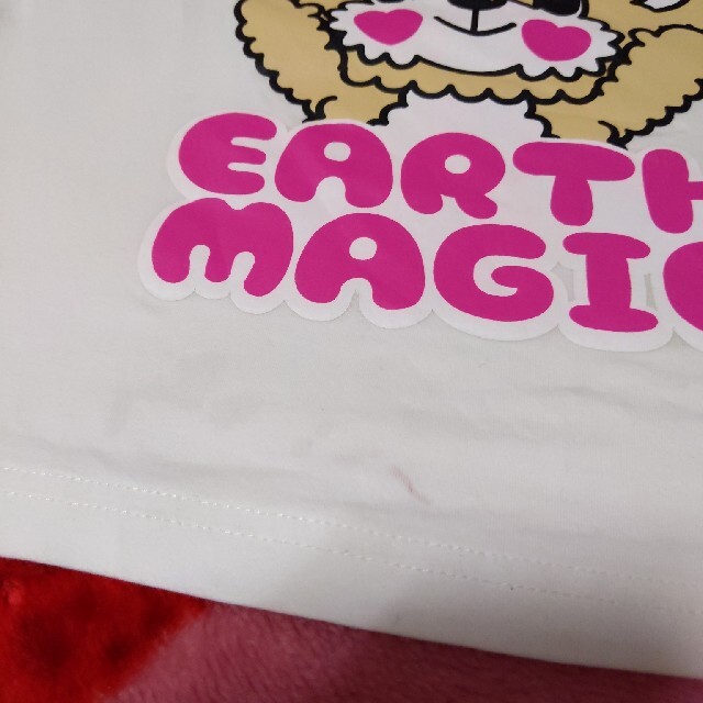 EARTHMAGIC(アースマジック)の130(*ˊૢᵕˋૢ*)袖リボンTシャツ キッズ/ベビー/マタニティのキッズ服女の子用(90cm~)(Tシャツ/カットソー)の商品写真