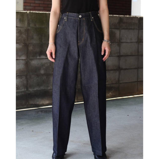 NEONSIGN WIDE DENIM SLACKS -RIGID-