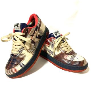 アベイシングエイプ(A BATHING APE)のfrmjpn様専用　エイプ  スニーカー BAPEsta  BAPE  チェック(スニーカー)