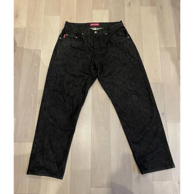 STUSSY - 90s stussy オールドステューシー ブラックデニム バギー 34