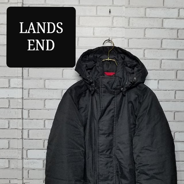 00s LANDS' END ダウンジャケット 中綿 キルティング 2way L