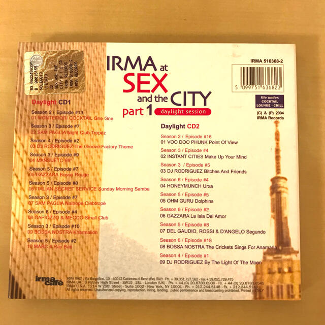 【SATCサントラ】IRMA at SEX AND THE CITY エンタメ/ホビーのCD(テレビドラマサントラ)の商品写真