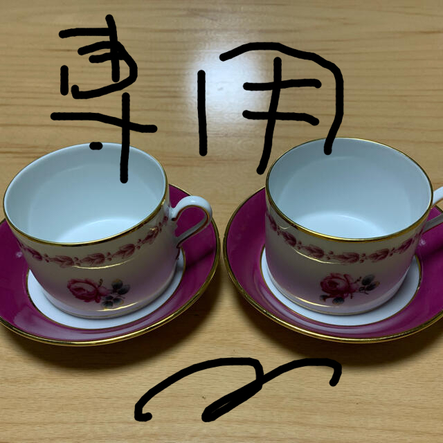 和風 リチャードジノリ インペロカメリア カップ&ソーサー 2客 - 食器