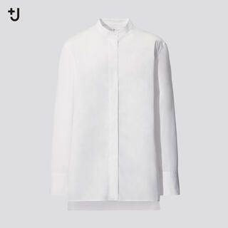 ユニクロ(UNIQLO)のユニクロ　スーピマコットンスタンドカラーシャツ（長袖）(シャツ/ブラウス(長袖/七分))