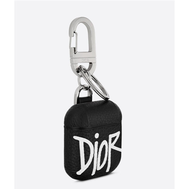 Dior And Shawn Airpods Case Pink/Green in Grained Calfskin with  Ruthenium-finish - US