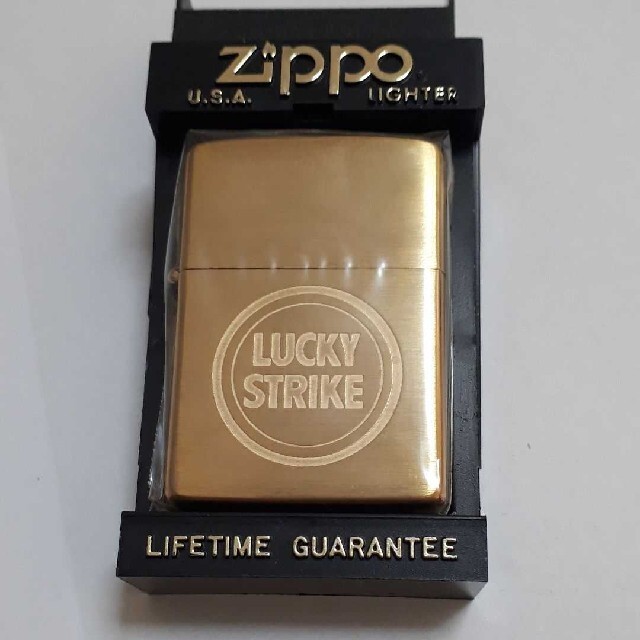 Zippo LUCKY STRIKE ラッキーストライク　真鍮　ゴールド　マット