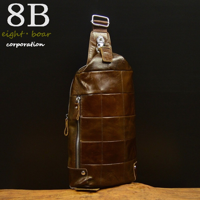 ◆大人デザイン 牛本革ドラム型 大きめレザーボディバッグ◆k6 メンズのバッグ(ボディーバッグ)の商品写真