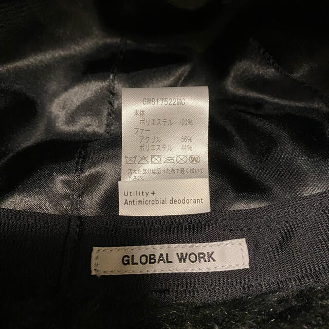 GLOBAL WORK(グローバルワーク)のGLOBAL WORK フライトキャップ　ブラック レディースの帽子(キャップ)の商品写真