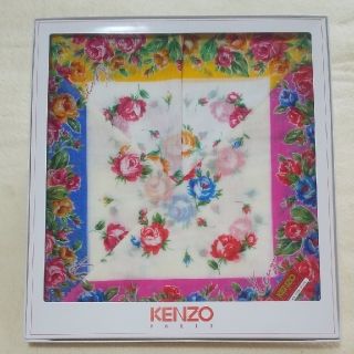 ケンゾー(KENZO)のハンカチ 3枚組 KENZO ピンク ブルー イエロー 花柄 フラワー(ハンカチ)