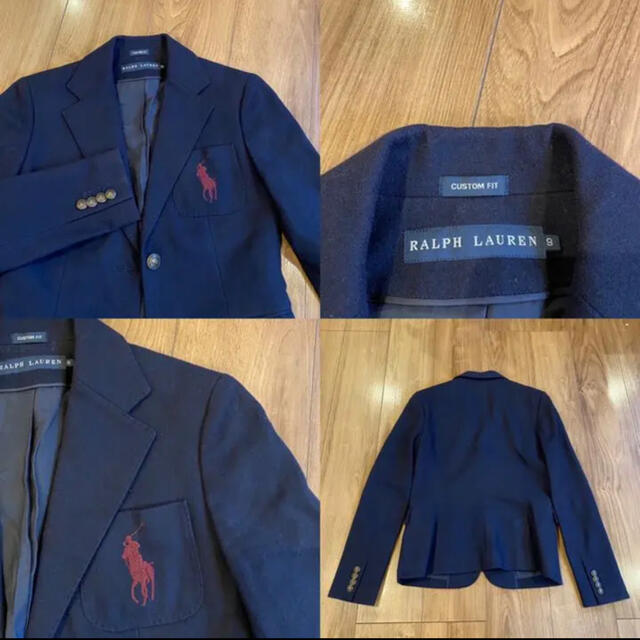 Ralph Lauren(ラルフローレン)のRalph Laurenラルフローレン　ビックポニー刺繍　カシミヤ混　ジャケット レディースのジャケット/アウター(テーラードジャケット)の商品写真