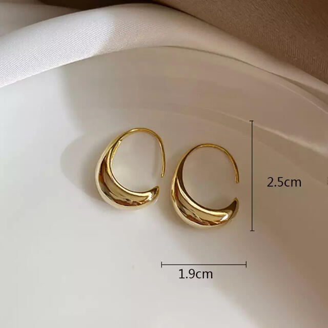 DEUXIEME CLASSE(ドゥーズィエムクラス)の今週中セール価格❗Drop hoop pierce  gold/silver レディースのアクセサリー(ピアス)の商品写真