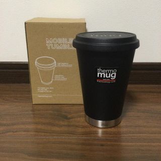 サーモマグ(thermo mug)の【新品未使用】サーモマグ thermo mug 黒 タンブラー 350ml(タンブラー)