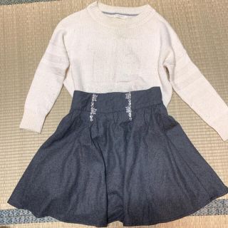 ページボーイ(PAGEBOY)のPAGEBOYグレー×ストーンスカート(ミニスカート)