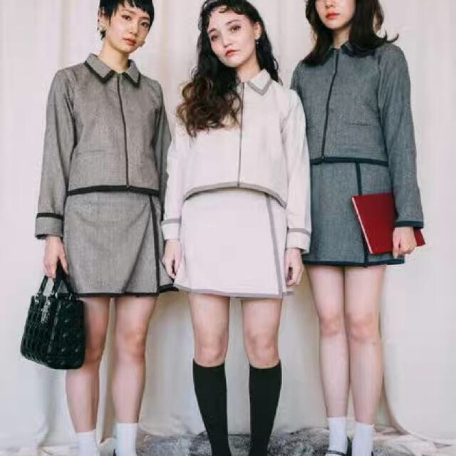 LEBECCA boutique 大きな一歩のヘリンボーンジャケット セット LEBECCA boutique 大きな一歩のヘリンボーンジャケット セット