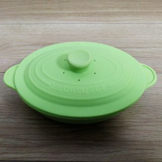 ルクルーゼ(LE CREUSET)の非売品　ル・クルーゼ　オリジナルシリコンスチーマー　グリーン　ボスコラボ(容器)