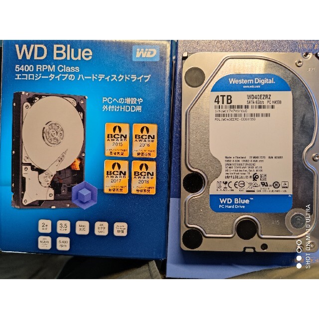 PC/タブレットWD Blue 4TB HDD 使用時間少