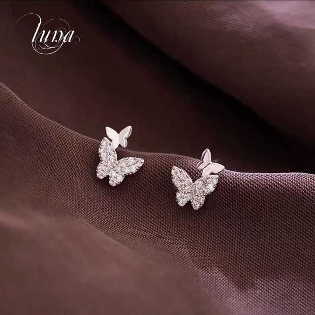 STAR JEWELRY(スタージュエリー)の新品♪ papillon pave pierce☆S925 post☆シルバー レディースのアクセサリー(ピアス)の商品写真