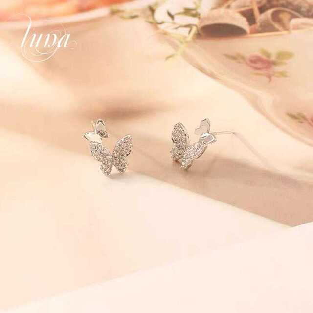 STAR JEWELRY(スタージュエリー)の新品♪ papillon pave pierce☆S925 post☆シルバー レディースのアクセサリー(ピアス)の商品写真