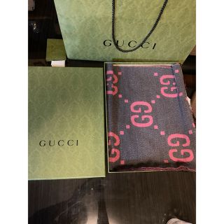 グッチ(Gucci)のグッチ　GGジャカード ウールシルク スカーフ  10/16ちゃん様専用(マフラー/ショール)