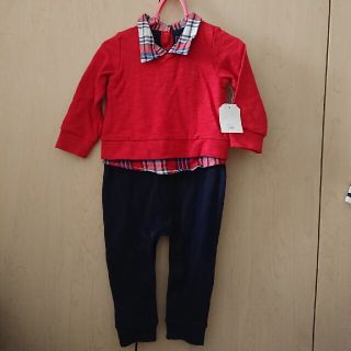 ベビーギャップ(babyGAP)の新品　GAP　80　カバーオール　襟　babyGAP(セレモニードレス/スーツ)