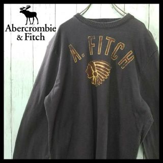 アバクロンビーアンドフィッチ(Abercrombie&Fitch)の【激レア】アバクロンビー&フィッチ アバクロ 長袖カットソー 古着 ビックロゴ(Tシャツ/カットソー(七分/長袖))