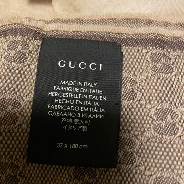 Gucci(グッチ)のグッチ　GGパターンマフラー（ウェブ/フリンジ）専用  【即日発送:送料無料】 メンズのファッション小物(マフラー)の商品写真