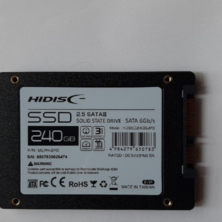 内蔵用SSD2.5inch SATA SSD 240GB　ウロポロス様専用(PC周辺機器)