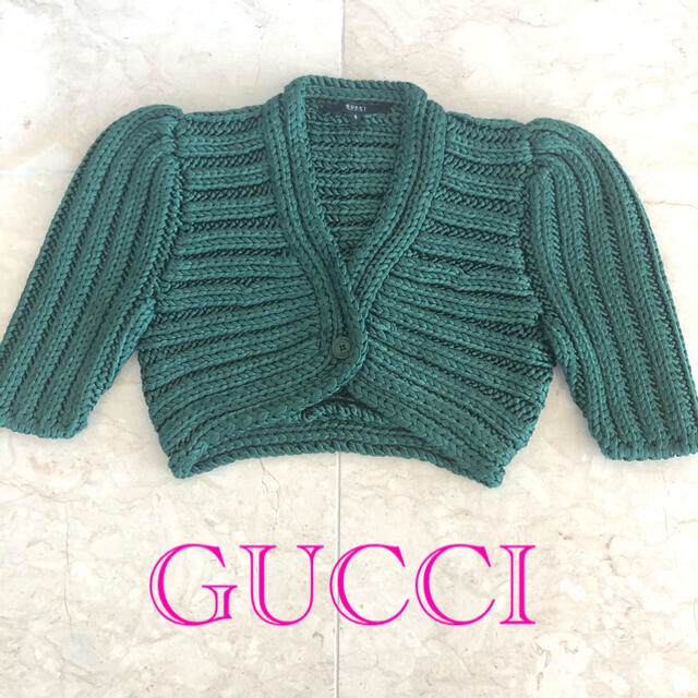 処分セール 新品 GUCCI グッチ シルク カーディガン ボレロ セーター