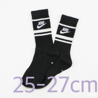 ナイキ(NIKE)の【国内未発売品】NIKE スニーカーソックス 靴下 黒白 ブラック 1足(ソックス)