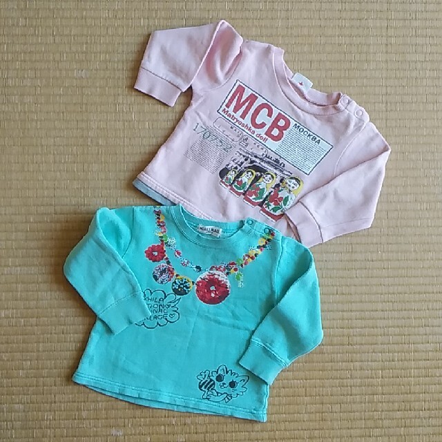 MIALY MAIL(ミアリーメール)のトレーナー　2枚　サイズ95 キッズ/ベビー/マタニティのキッズ服女の子用(90cm~)(Tシャツ/カットソー)の商品写真