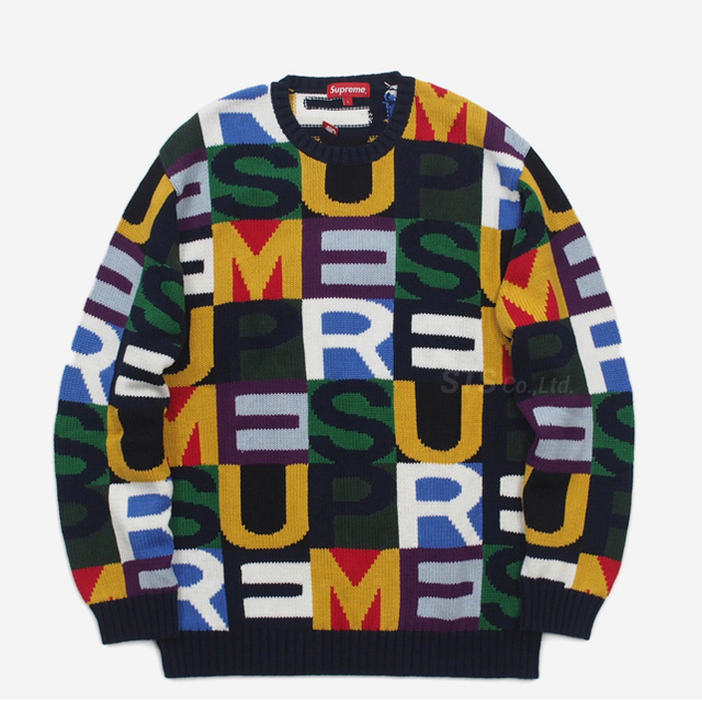 【L】Supreme Big Letters Sweater