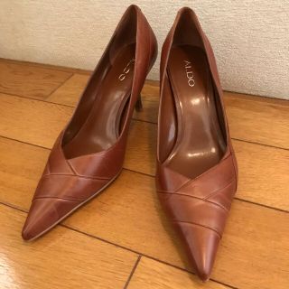 アルド(ALDO)のALDO ブラウン革パンプス(ハイヒール/パンプス)