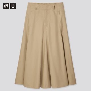 ユニクロ(UNIQLO)の【5×20様専用】コットンツイルフレアスカート　ユニクロU(ロングスカート)