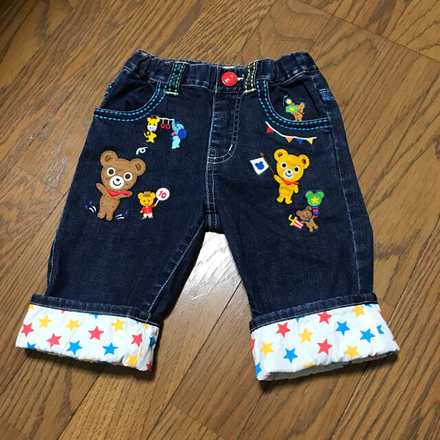 mikihouse(ミキハウス)のミキハウス　ワッペンハーフパンツ　110 キッズ/ベビー/マタニティのキッズ服男の子用(90cm~)(パンツ/スパッツ)の商品写真