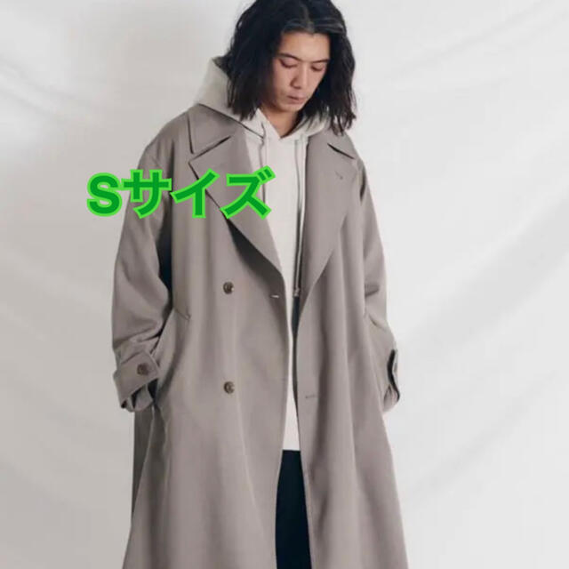 WYM PE LIGHT TWILL MINIMAL TRENCH ベージュ　S メンズのジャケット/アウター(トレンチコート)の商品写真