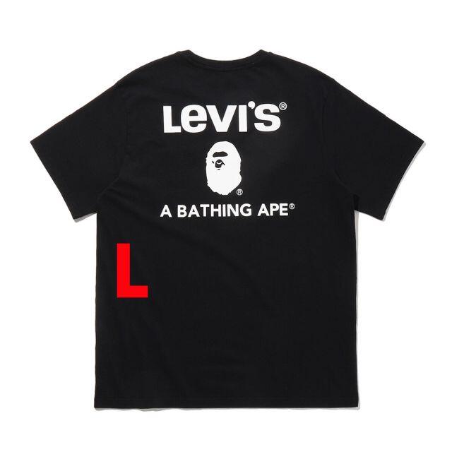 LEVI’S X BAPE Tシャツ ブラック Lサイズ | フリマアプリ ラクマ