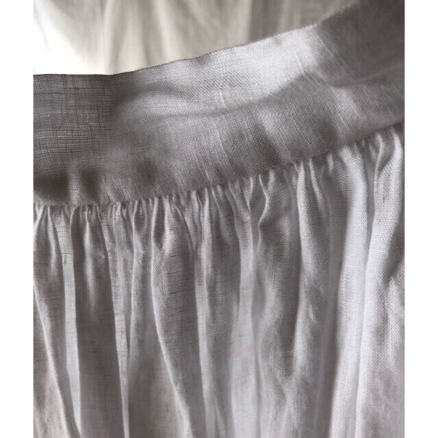 春🌷🌸🌼ギャザーたっぷり　リネン巻きスカート レディースのスカート(ロングスカート)の商品写真