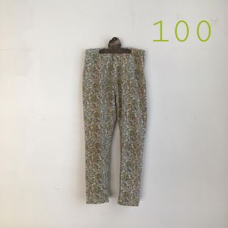 フタフタ(futafuta)の小花柄 レギンス〔100cm〕ペールグリーン(パンツ/スパッツ)