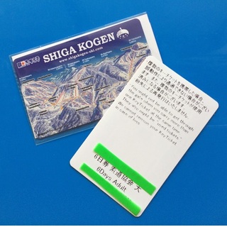 志賀高原　全山共通リフト券（6日券）２枚セット(ウィンタースポーツ)