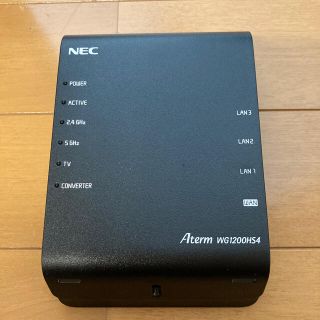 エヌイーシー(NEC)のNEC 無線LAN ルーター PA-WG1200HS4（NE）(PC周辺機器)