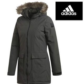 アディダス(adidas)のアディダス★パデッドパーカー ファー付コート(ロングコート)