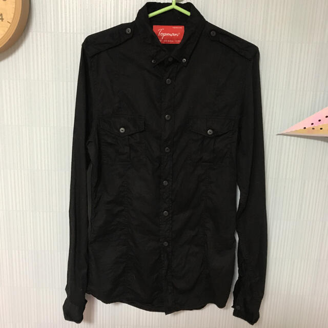 TOPMAN(トップマン)のASHU様用  メンズ黒シャツ メンズのトップス(シャツ)の商品写真