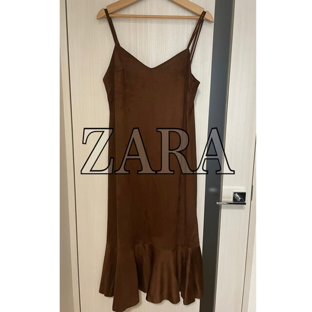 ZARA(ザラ)の●美品●ZARA キャミワンピース スエード調 レディースのワンピース(ロングワンピース/マキシワンピース)の商品写真