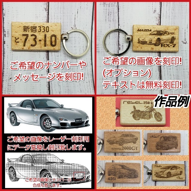 プレゼントにお勧め オーダーメイド 木製ナンバープレートキーリングの通販 By Shino S Shop ラクマ