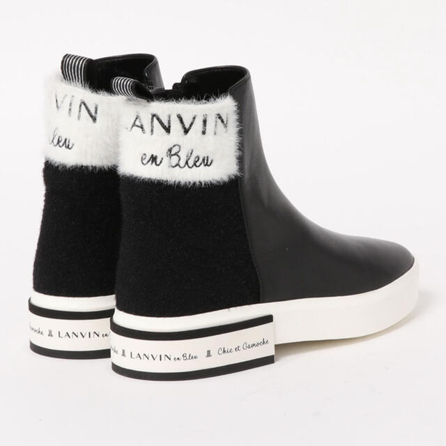 レディース試着のみ美品❁lanvin en bleu 異素材コンビショートブーツ