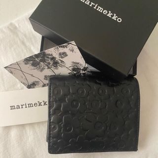 マリメッコ(marimekko)のマリメッコ　2つ折り財布　黒(財布)