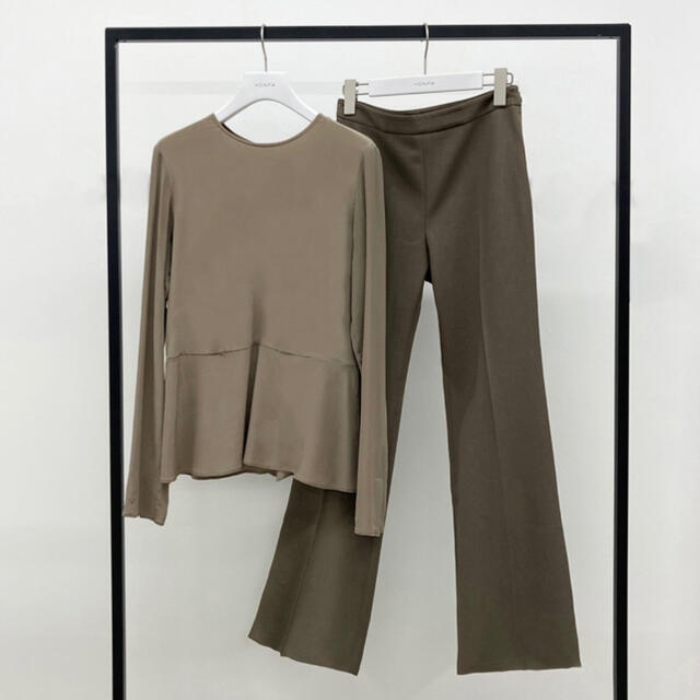 slit  shirt （khaki  gray）/  YONFA