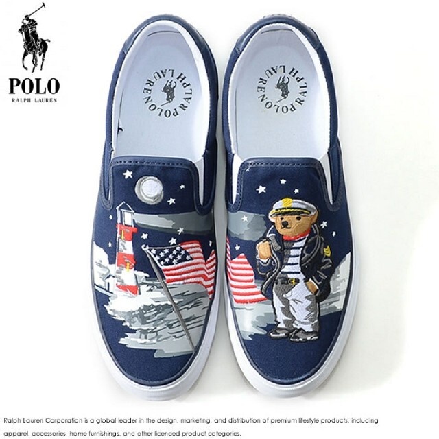 Polo Ralph Lauren Polo Ralphlauren ベア刺繍スリッポンスニーカー メンズの通販 By シロクジラ ポロ ラルフローレンならラクマ