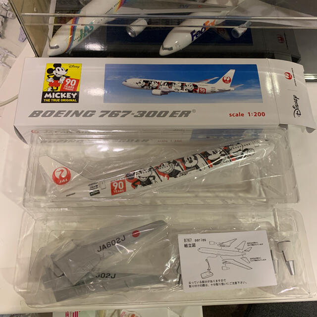 JAL ディズニーミッキーマウス90周年記念塗装 1/200 飛行機 模型